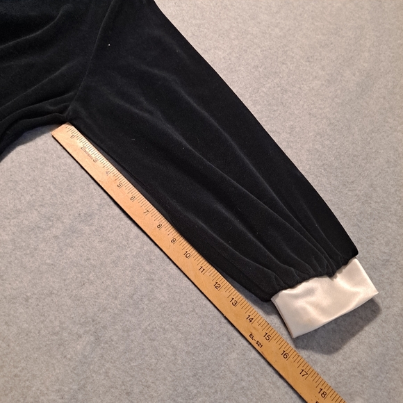 Vtg LUCIE ANN 1970's Mod Lounge Wear Maxi Dress Velour Pockets Oversized - Picture 7 of 11